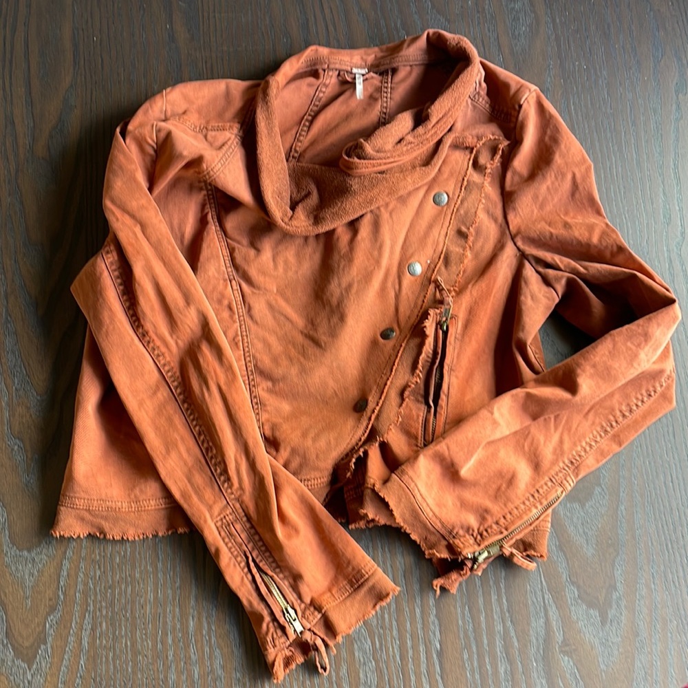 Large Free People burnt orange jacket